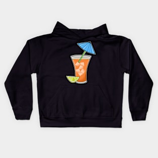 Cocktail Ice Lemon Kids Hoodie